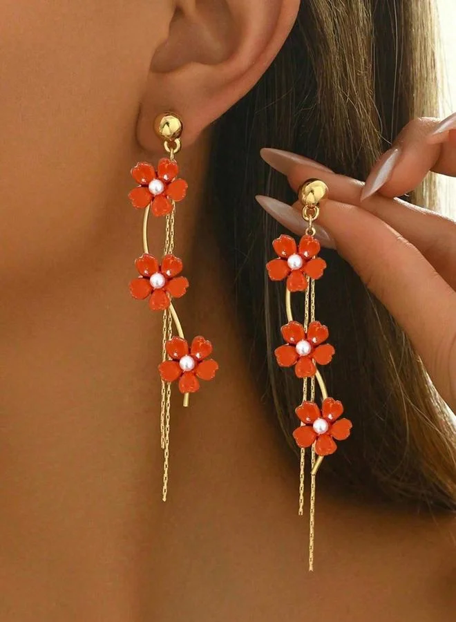 تايك تو أقراطة بشراشيب زهور